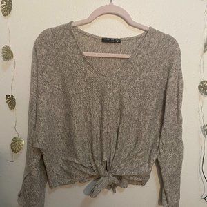 Front Tie Sweater